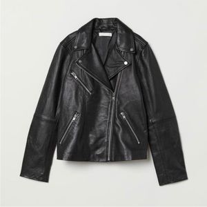 NWT H&M Genuine Leather Biker Jacket